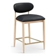 Meridian Furniture Riccio Black Vegan Leather Upholstered Stool