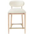 Meridian Furniture Riccio Cream Vegan Leather Upholstered Stool