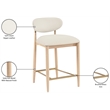 Meridian Furniture Riccio Cream Vegan Leather Upholstered Stool