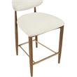 Meridian Furniture Riccio Cream Vegan Leather Upholstered Stool