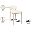 Meridian Furniture Riccio Cream Vegan Leather Upholstered Stool