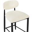 Meridian Furniture Riccio Cream Vegan Leather Upholstered Stool