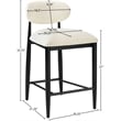 Meridian Furniture Riccio Cream Vegan Leather Upholstered Stool