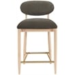 Meridian Furniture Riccio Brown Fabric Upholstered Stool