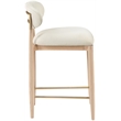 Meridian Furniture Riccio Cream Fabric Upholstered Stool