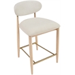Meridian Furniture Riccio Cream Fabric Upholstered Stool