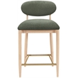 Meridian Furniture Riccio Olive Fabric Upholstered Stool