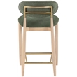 Meridian Furniture Riccio Olive Fabric Upholstered Stool