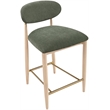 Meridian Furniture Riccio Olive Fabric Upholstered Stool