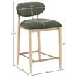 Meridian Furniture Riccio Olive Fabric Upholstered Stool