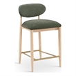 Meridian Furniture Riccio Olive Fabric Upholstered Stool