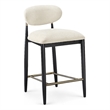 Meridian Furniture Riccio Beige Fabric Upholstered Stool