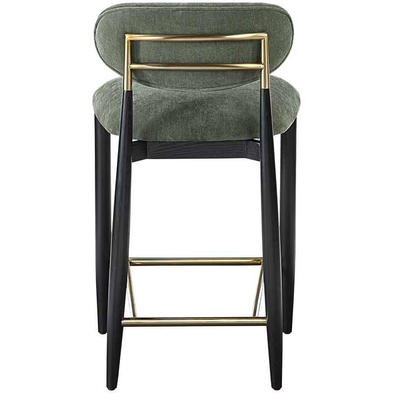 Meridian Furniture Riccio Olive Fabric Upholstered Stool