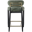 Meridian Furniture Riccio Olive Fabric Upholstered Stool
