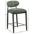 Meridian Furniture Riccio Olive Fabric Upholstered Stool