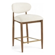 Meridian Furniture Riccio Beige Fabric Upholstered Stool