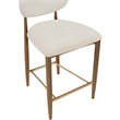 Meridian Furniture Riccio Cream Fabric Upholstered Stool