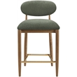 Meridian Furniture Riccio Olive Fabric Upholstered Stool