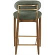 Meridian Furniture Riccio Olive Fabric Upholstered Stool