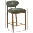 Meridian Furniture Riccio Olive Fabric Upholstered Stool
