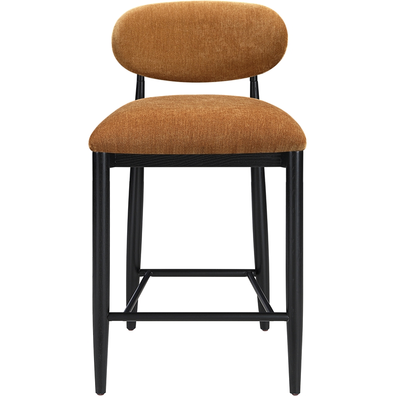 Meridian Furniture Riccio Cognac Fabric Upholstered Stool