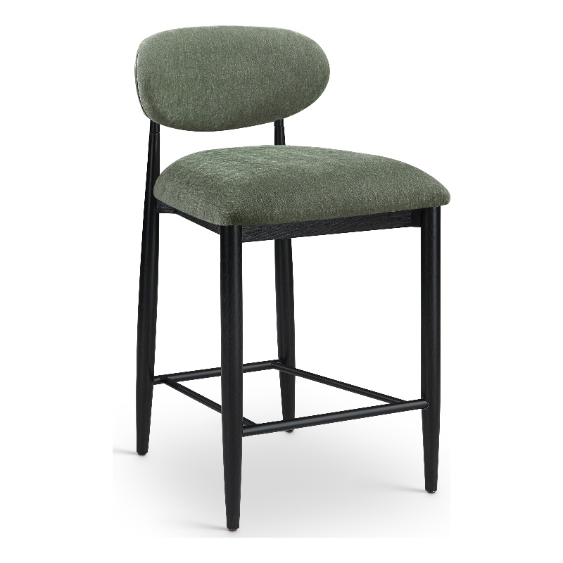 Meridian Furniture Riccio Olive Fabric Upholstered Stool
