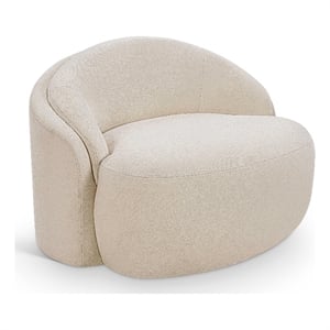 Meridian Furniture Caspian Beige Chenille Fabric Upholstered Chair