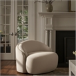 Meridian Furniture Caspian Beige Chenille Fabric Upholstered Chair