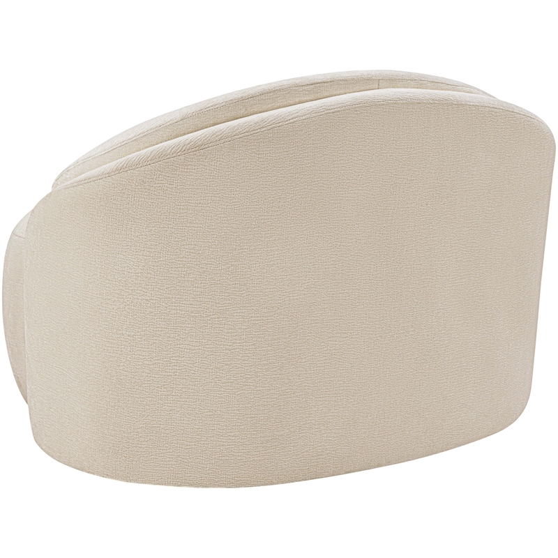 Meridian Furniture Caspian Beige Chenille Fabric Upholstered Chair