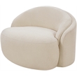 Meridian Furniture Caspian Beige Chenille Fabric Upholstered Chair