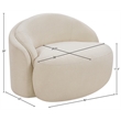 Meridian Furniture Caspian Beige Chenille Fabric Upholstered Chair