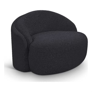 Meridian Furniture Caspian Black Chenille Fabric Upholstered Chair