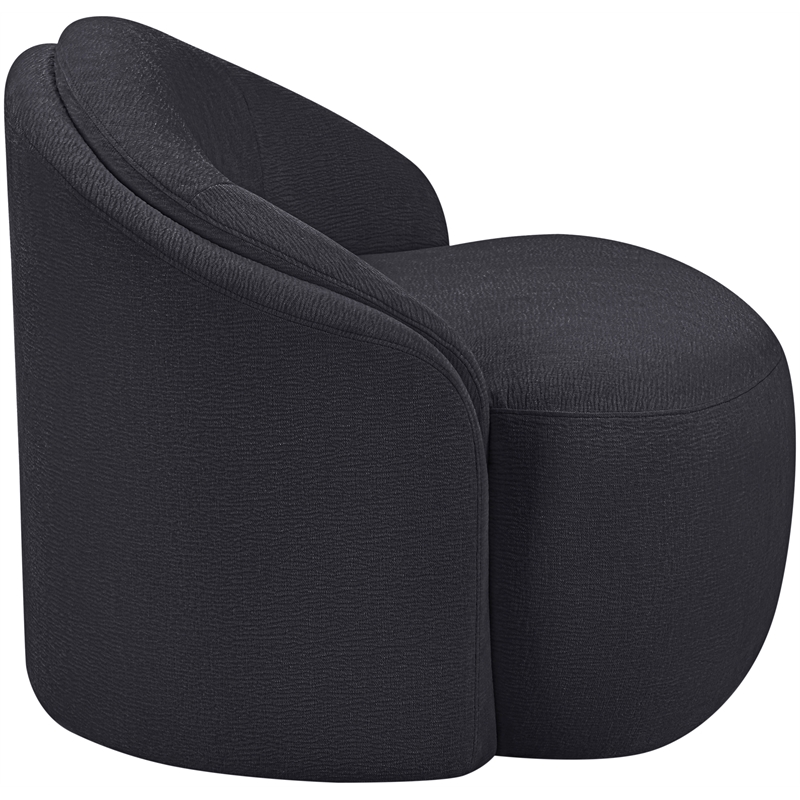 Meridian Furniture Caspian Black Chenille Fabric Upholstered Chair