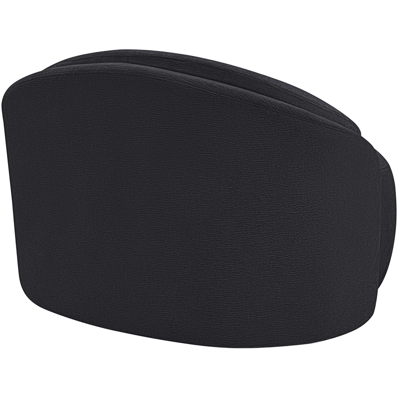 Meridian Furniture Caspian Black Chenille Fabric Upholstered Chair