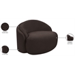 Meridian Furniture Caspian Brown Chenille Fabric Upholstered Chair