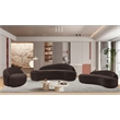 Meridian Furniture Caspian Brown Chenille Fabric Upholstered Chair
