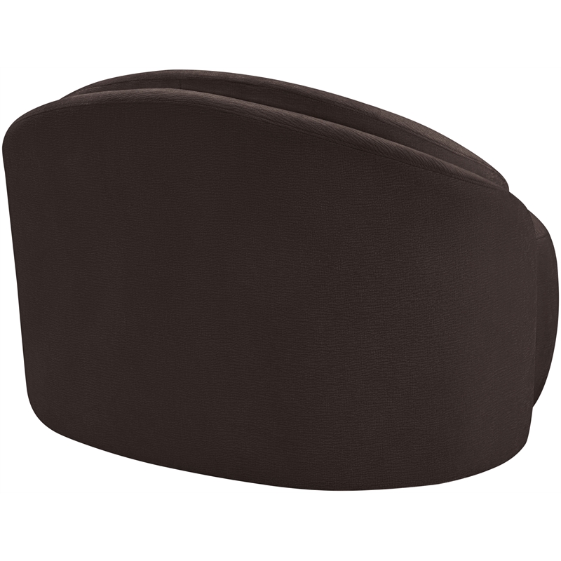 Meridian Furniture Caspian Brown Chenille Fabric Upholstered Chair