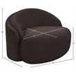 Meridian Furniture Caspian Brown Chenille Fabric Upholstered Chair