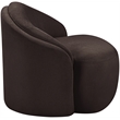 Meridian Furniture Caspian Brown Chenille Fabric Upholstered Chair