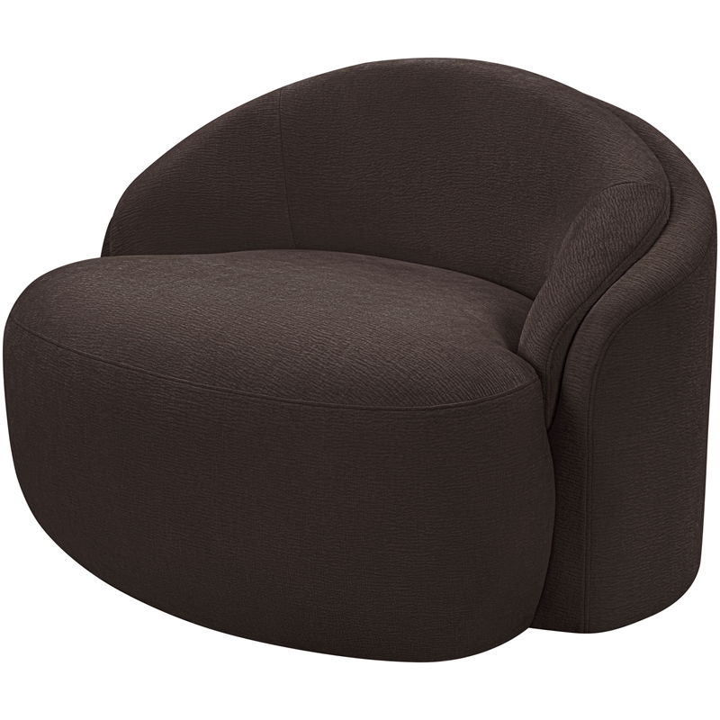 Meridian Furniture Caspian Brown Chenille Fabric Upholstered Chair