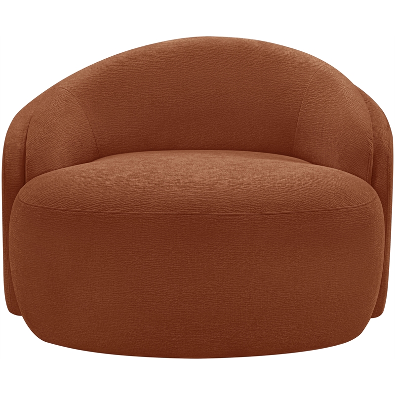 Meridian Furniture Caspian Cognac Chenille Fabric Upholstered Chair
