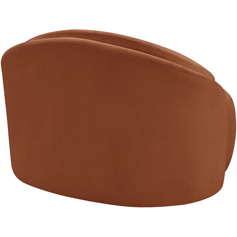 Meridian Furniture Caspian Cognac Chenille Fabric Upholstered Chair