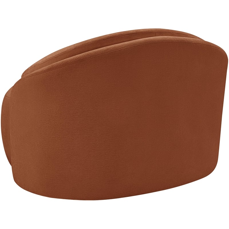 Meridian Furniture Caspian Cognac Chenille Fabric Upholstered Chair