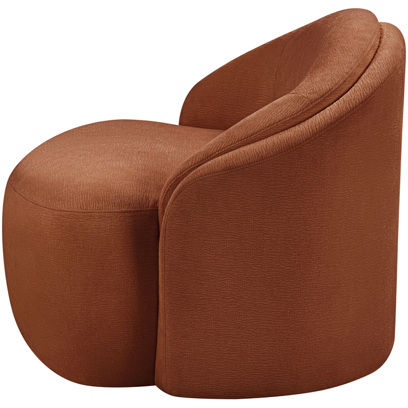 Meridian Furniture Caspian Cognac Chenille Fabric Upholstered Chair