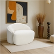 Meridian Furniture Caspian Cream Chenille Fabric Upholstered Chair