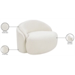 Meridian Furniture Caspian Cream Chenille Fabric Upholstered Chair