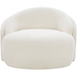 Meridian Furniture Caspian Cream Chenille Fabric Upholstered Chair