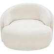 Meridian Furniture Caspian Cream Chenille Fabric Upholstered Chair