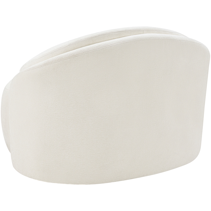 Meridian Furniture Caspian Cream Chenille Fabric Upholstered Chair