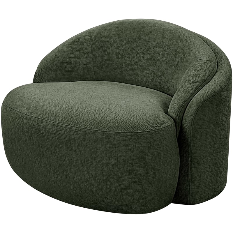 Meridian Furniture Caspian Green Chenille Fabric Upholstered Chair
